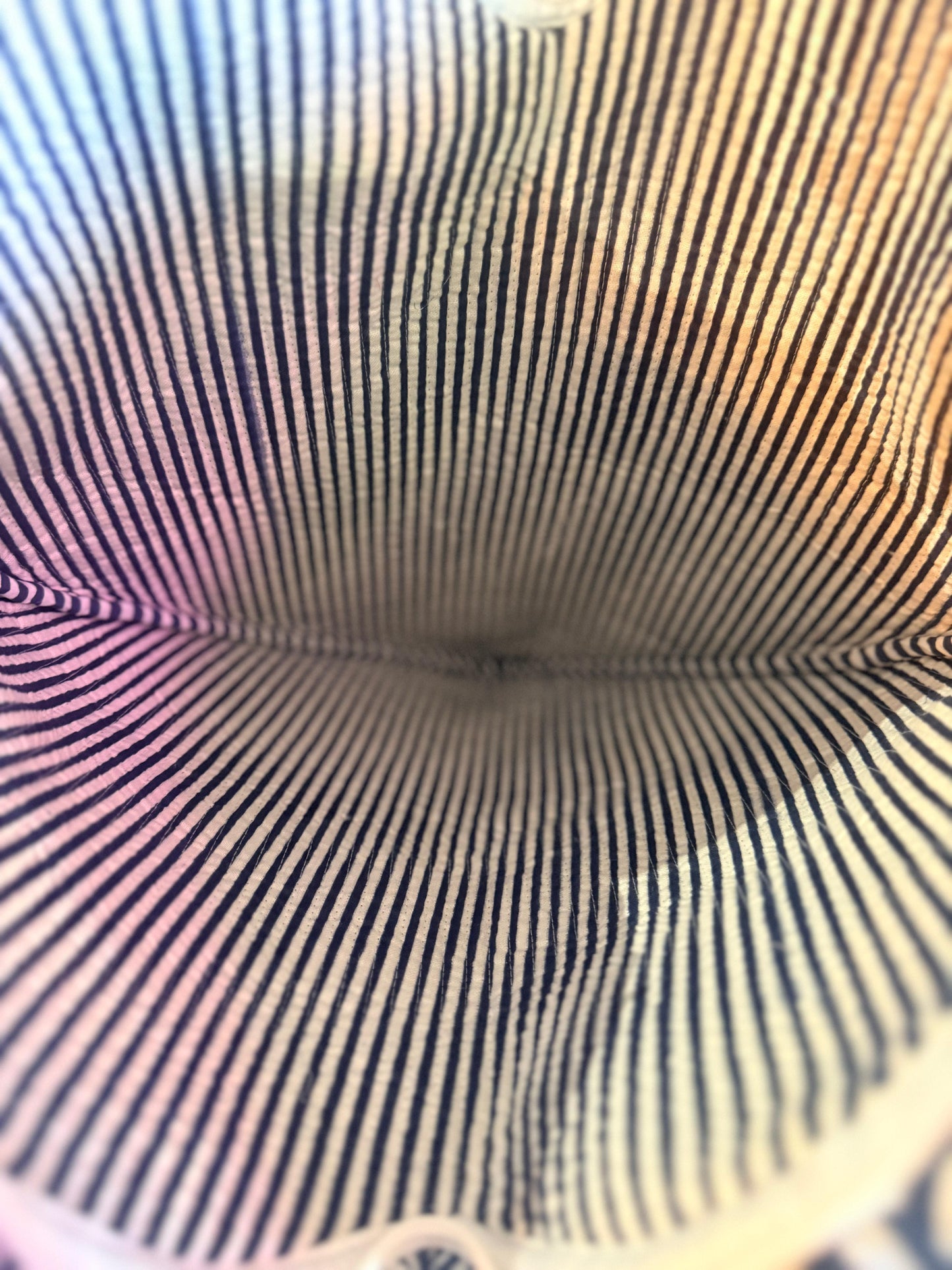 Indigo Love Heart Tote – Handmade Quilted Cotton Bag with Zipper & Frill Detail | Valentine’s Gift