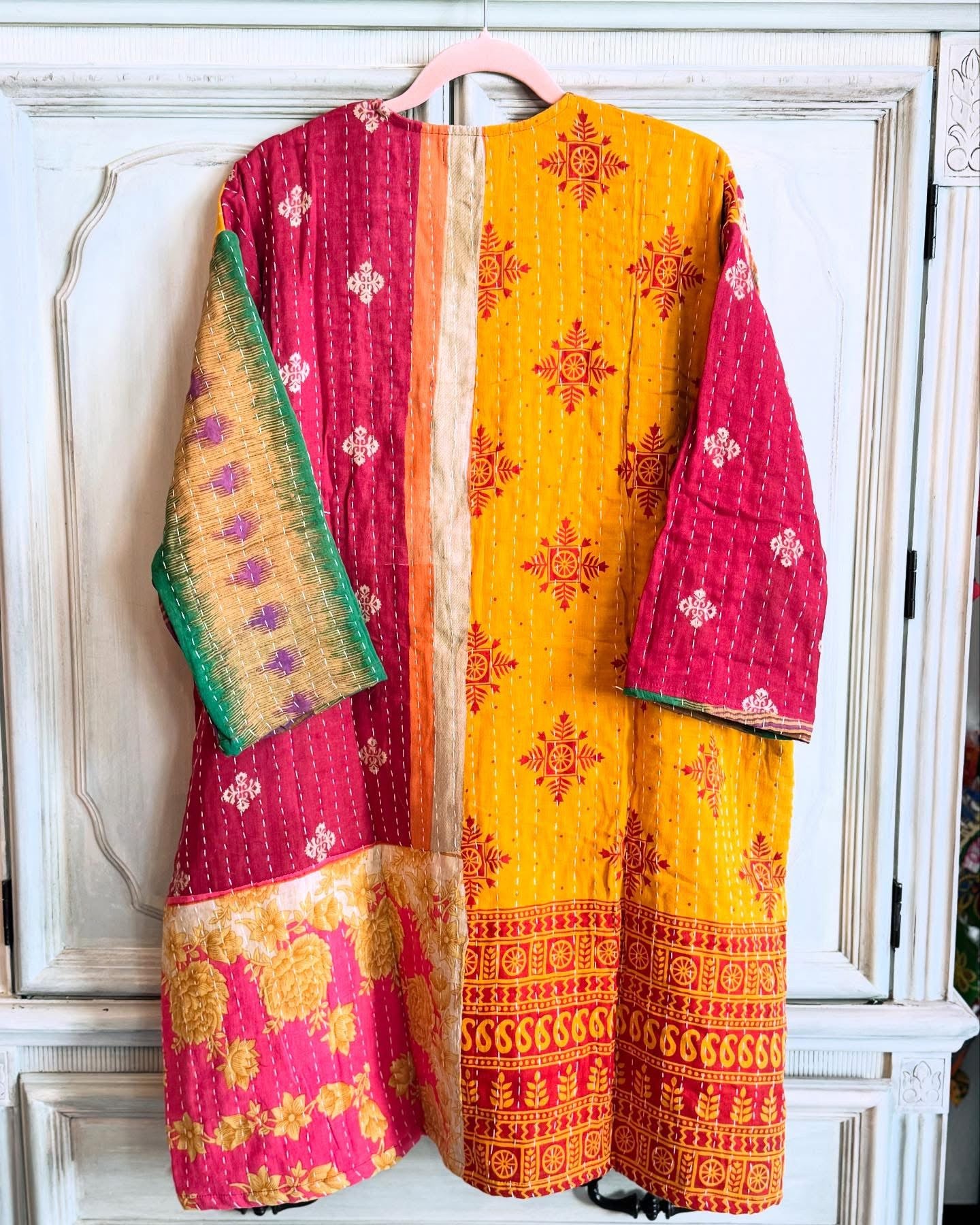 Green Kantha Kimono