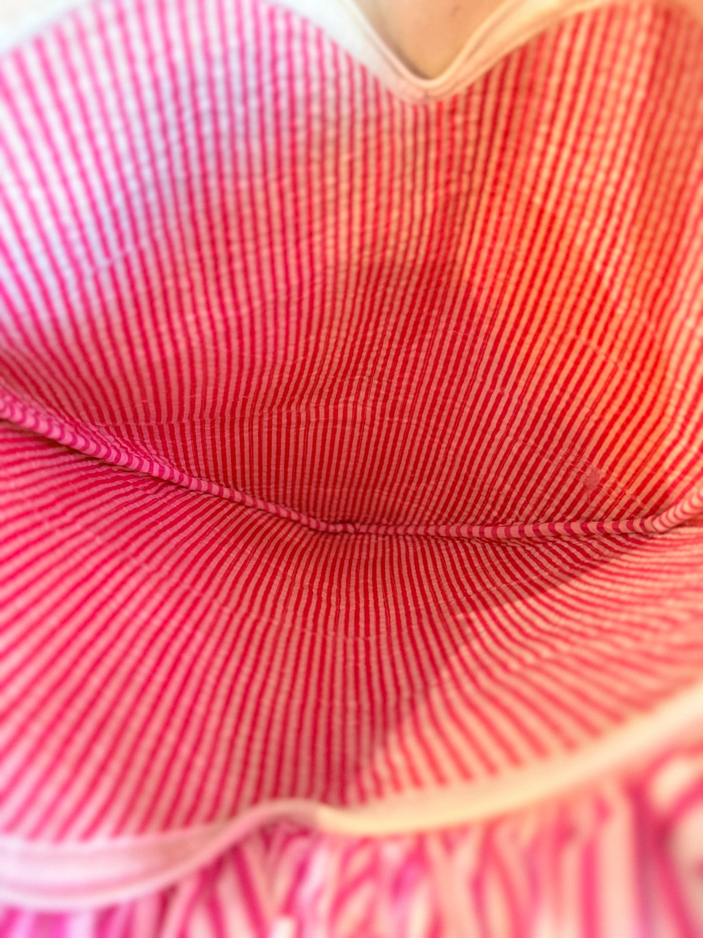 Rose Garden Heart Tote – Handmade Quilted Cotton Bag with Zipper & Frill Detail | Valentine’s Gift