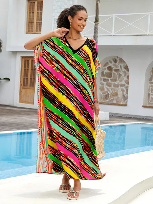Color Rush Kaftan Dress – Lightweight | Flowy | Chic