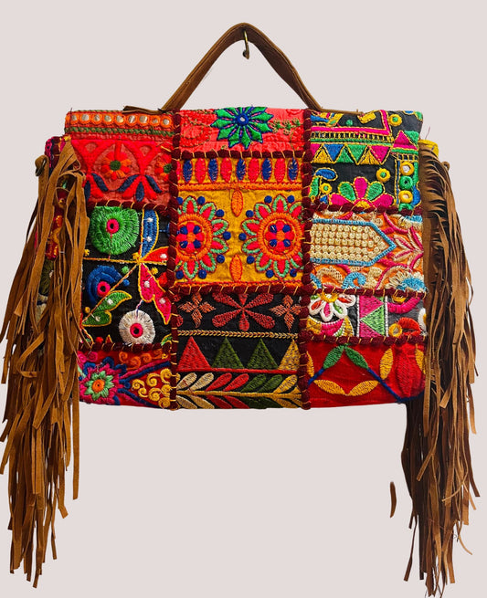 Patchwork Shoulder Bag - Design 12