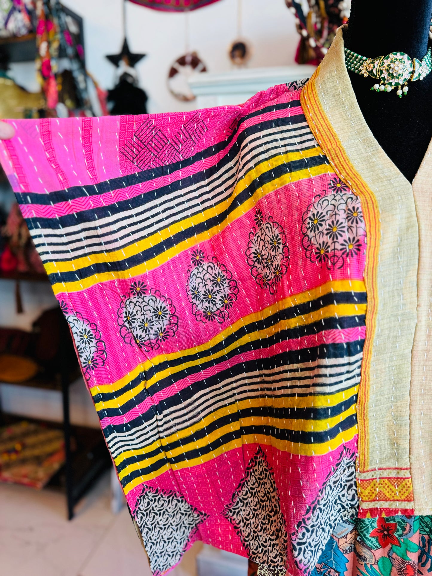 Kantha Poncho