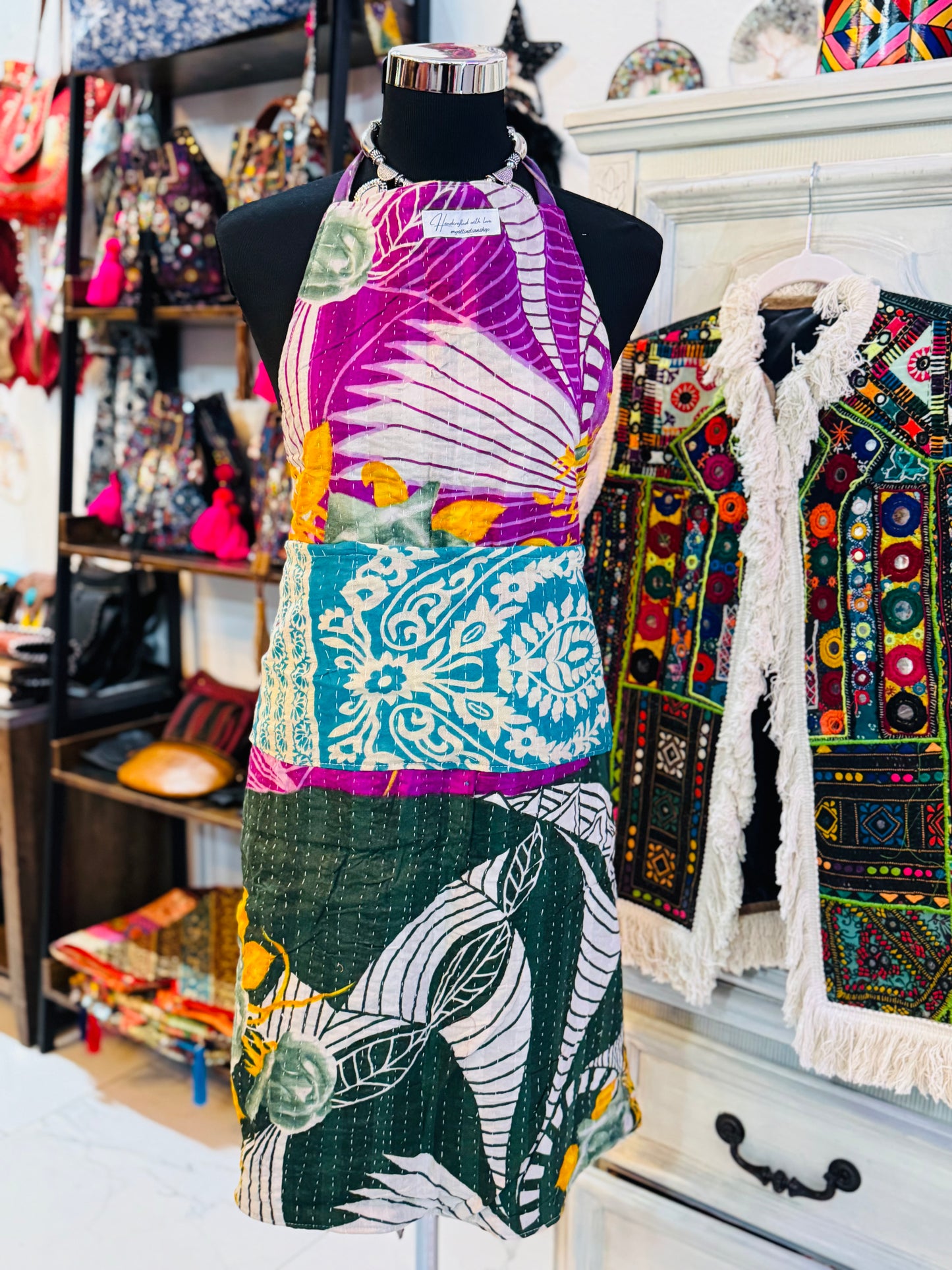 Reversible Kantha Apron-8