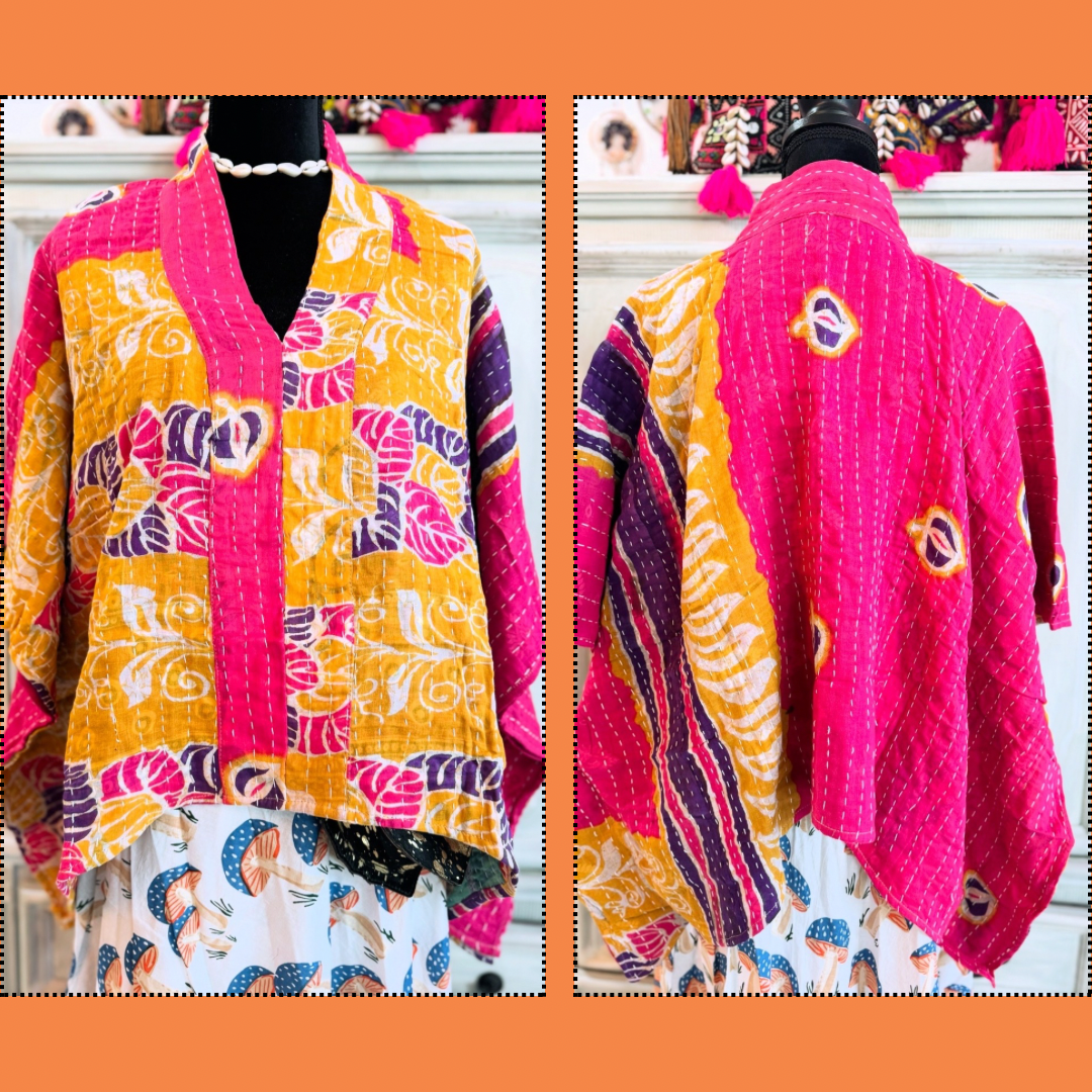 Kantha Poncho