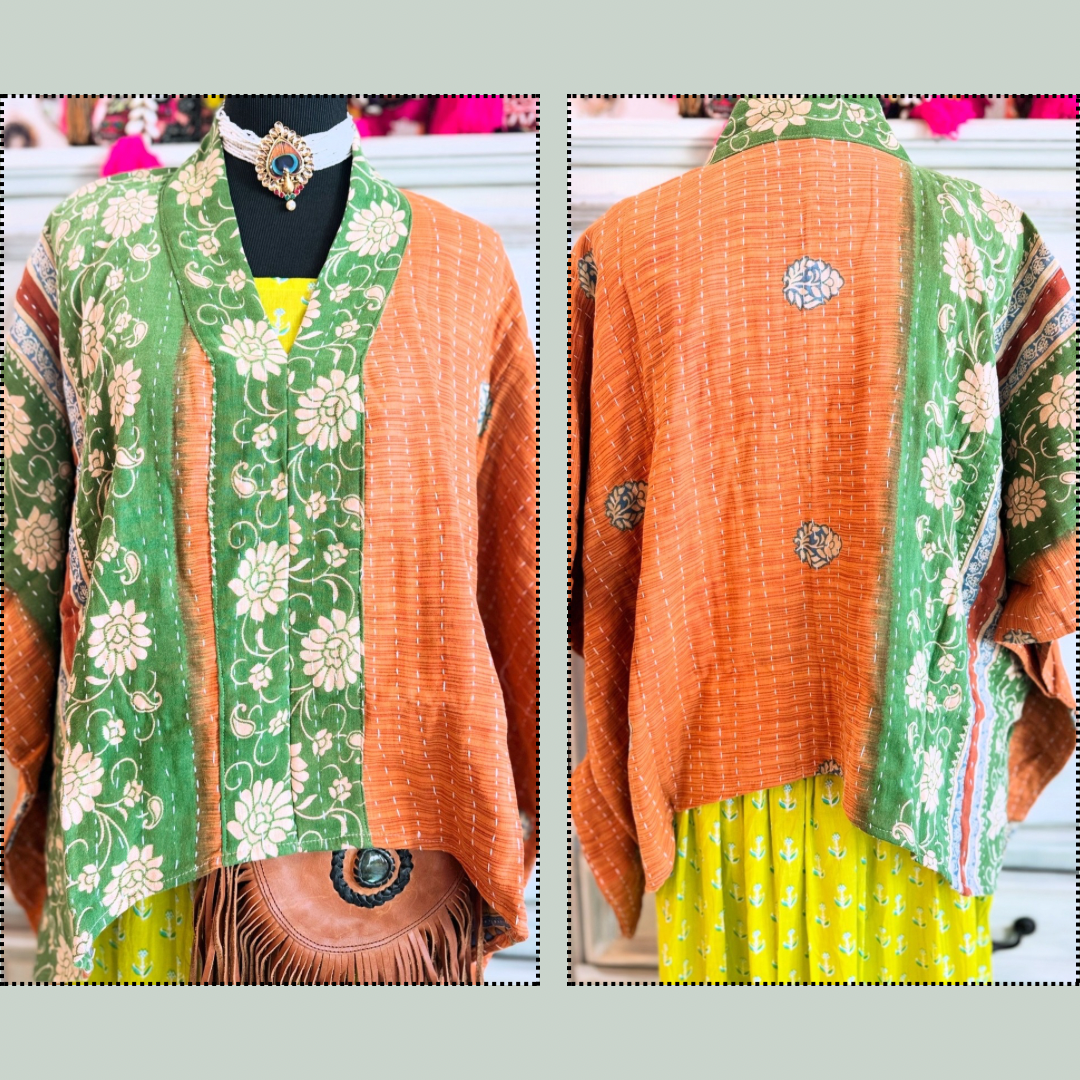 Kantha Poncho
