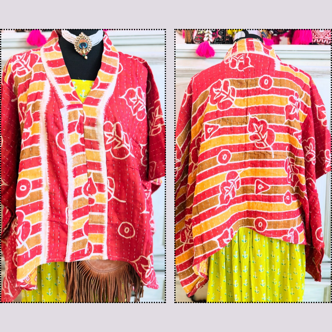 Kantha Poncho