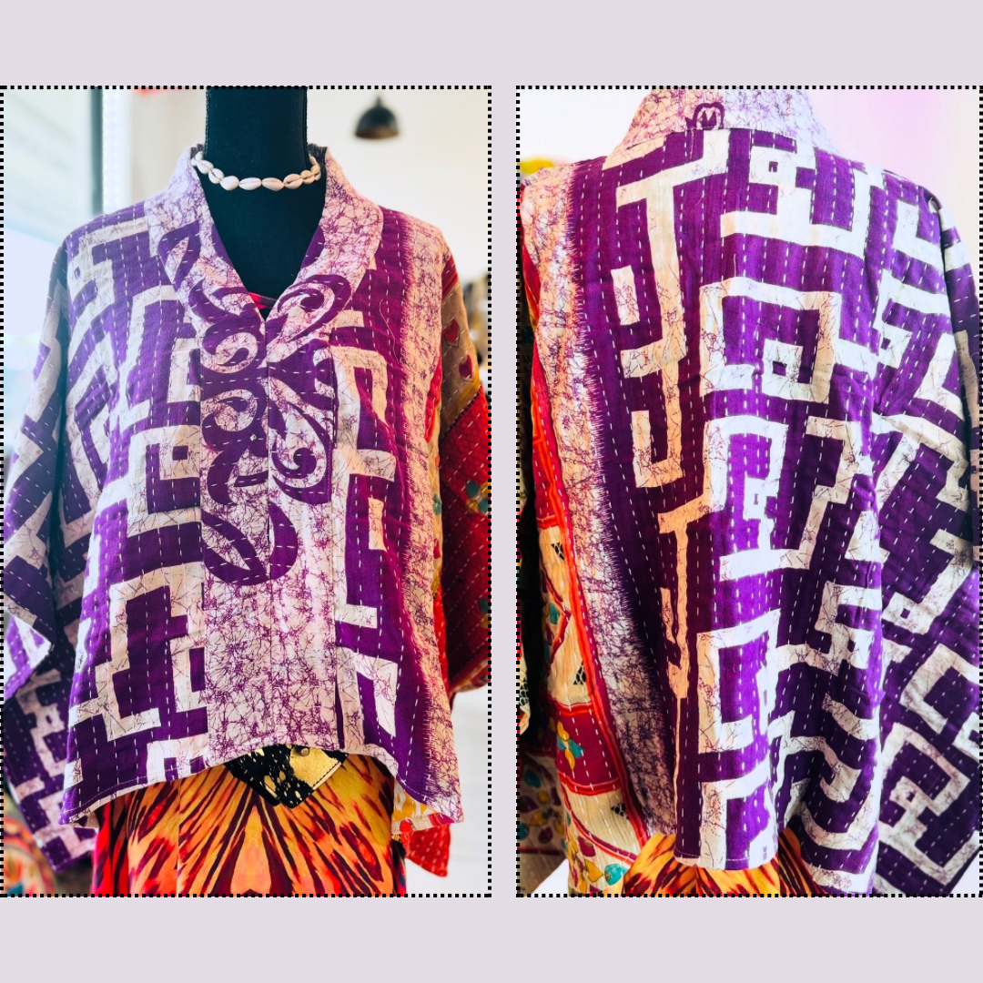Kantha Poncho