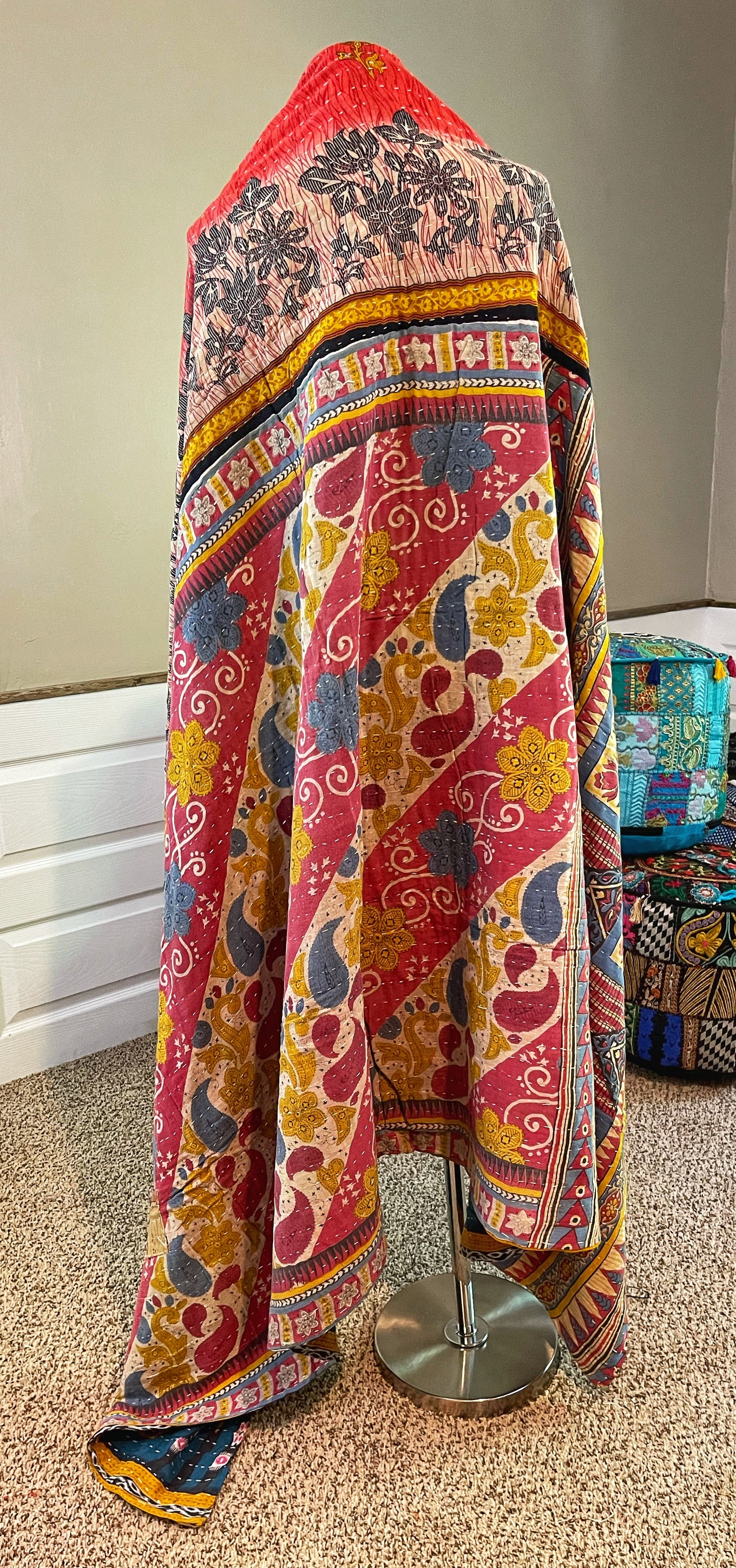 Fun Blue Saree Kantha