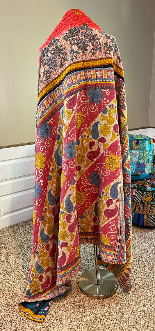Fun Blue Saree Kantha
