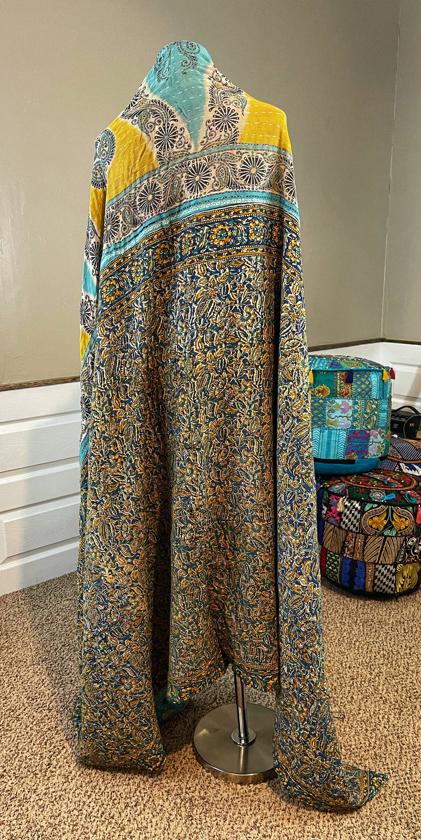 Rain Drop Saree Kantha