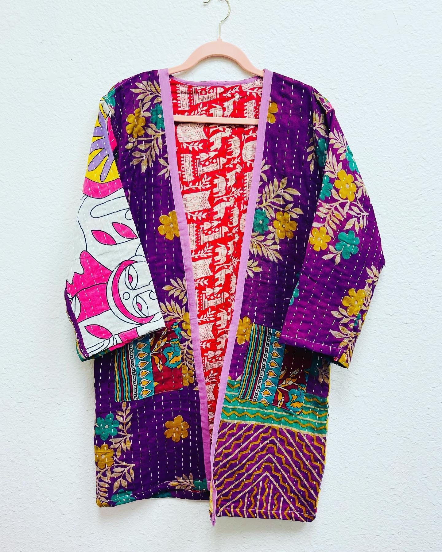 Reversible Kantha Kimono Jackets