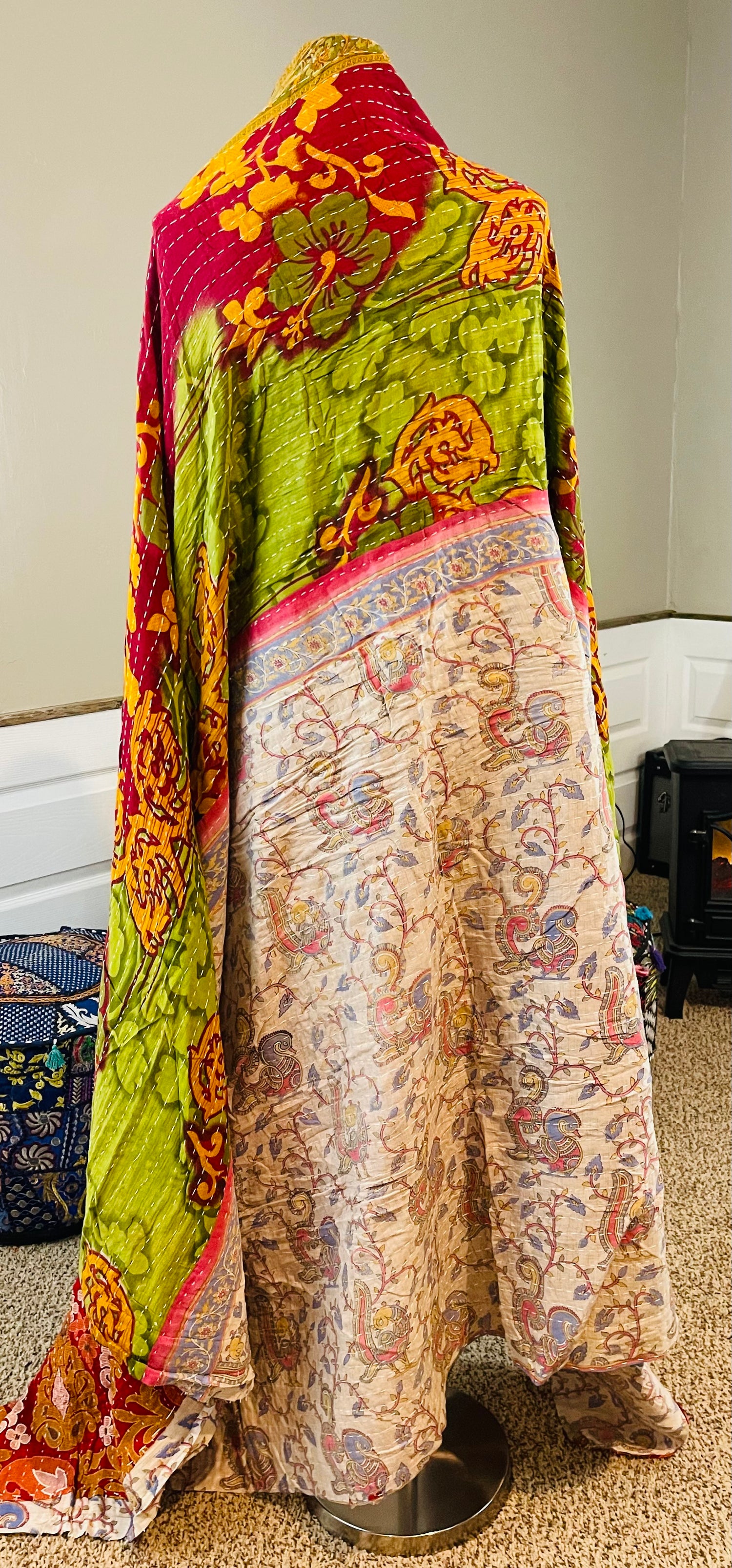 Saree Kantha Quilts – Reversible & Handmade