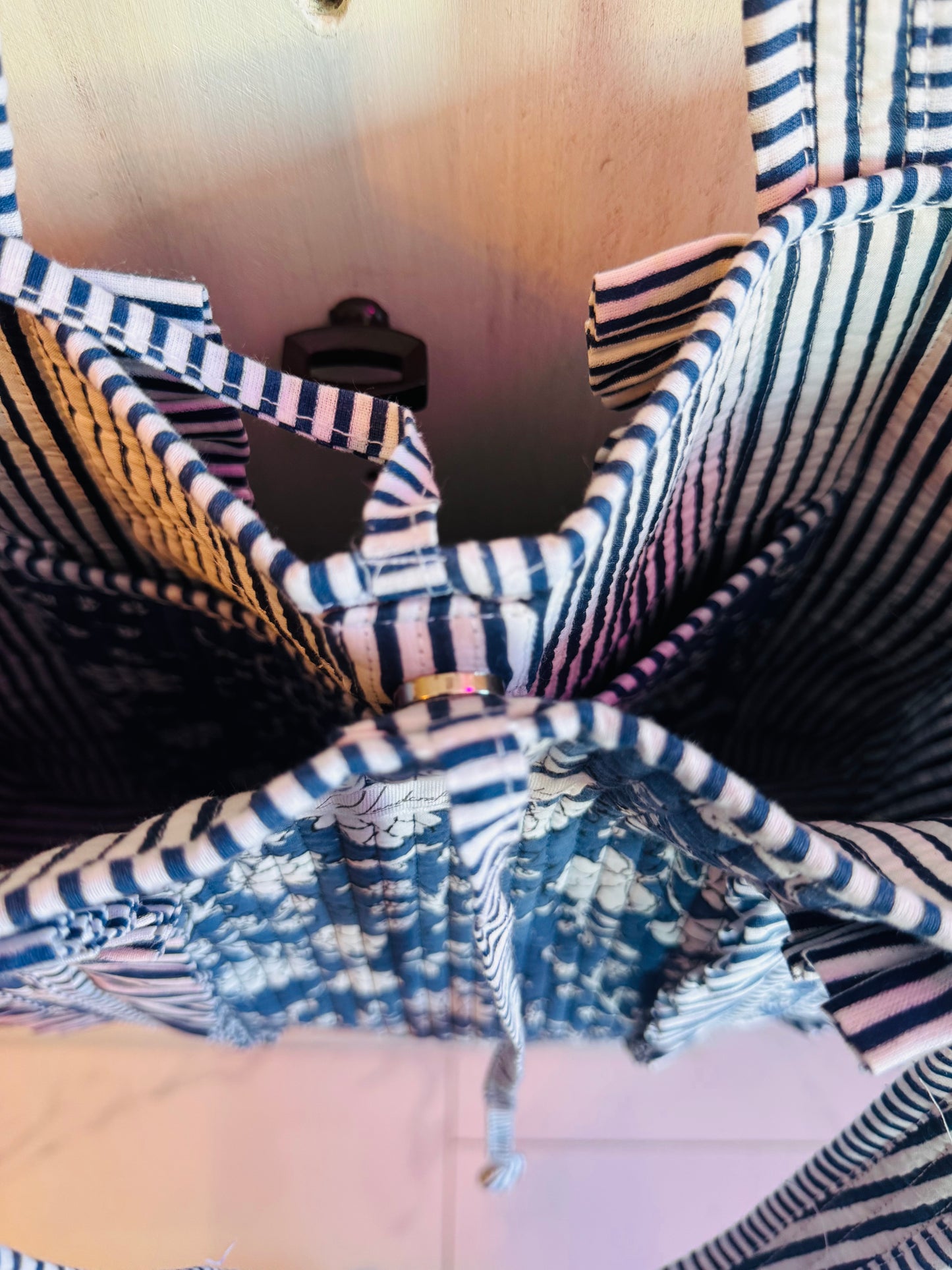 Indigo Garden Tote – Handmade Quilted Cotton Bag | Blue Floral Everyday Tote