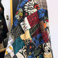 Silk Patchwork Kantha Quilt - Black Tribal - Handmade | Silk | Cotton | Queen | King