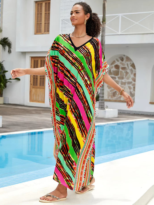 Color Rush Kaftan Dress – Lightweight | Flowy | Chic