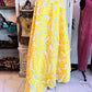 Boho Sun Mini - Yellow – Handblock Printed Kantha Quilt | Cotton | Handmade