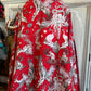 Jungle Print- Red- Handblock Printed Kantha Quilt | Cotton | Handmade