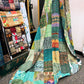 Silk Patchwork Kantha - Green-Queen/ King