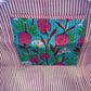 Handmade Quilted Weekender Bag – Blue Floral Print Travel Duffel