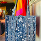 Indigo Garden Tote – Handmade Quilted Cotton Bag | Blue Floral Everyday Tote