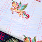 Kantha Cotton Quilt – Unicorns & Solid White | Handmade Toddler Blanket