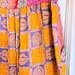 Saffron Squares – Handmade Kantha Cotton Pants | Wide Leg Boho Trousers