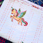 Kantha Cotton Quilt – Unicorns & Solid White | Handmade Toddler Blanket