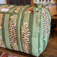 Handmade Quilted Weekender Bag – Tiger Print Travel Duffel - Green