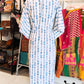 Handblock Cotton Kaftan-Nomad Lines