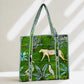 Jungle Muse Tote – Handmade Quilted Cotton Bag | Green Safari Market Tote