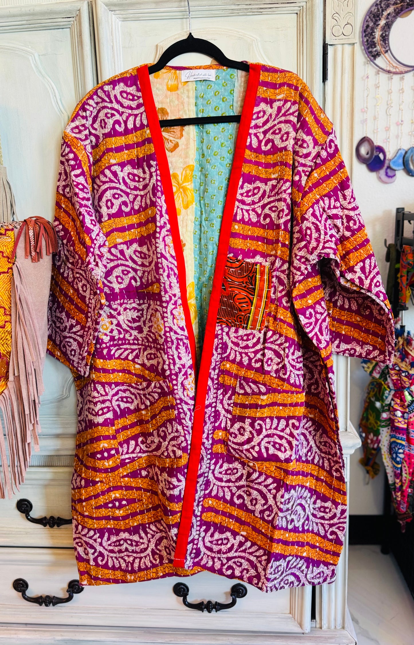 Purple Kantha Kimono