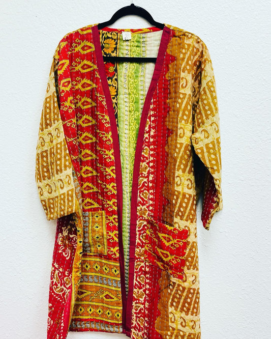 Brown Kantha Kimono