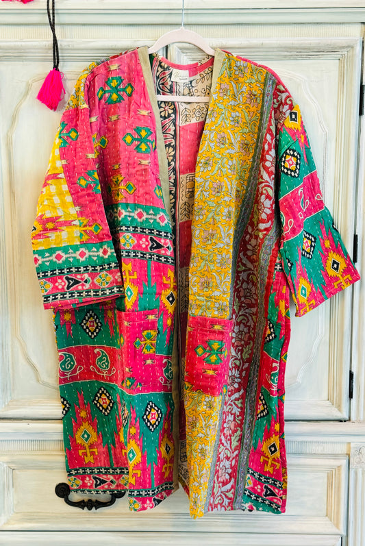 Pink Kantha Kimono