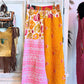 Monochrome Mix – Handmade Kantha Cotton Pants | Wide Leg Boho Trousers
