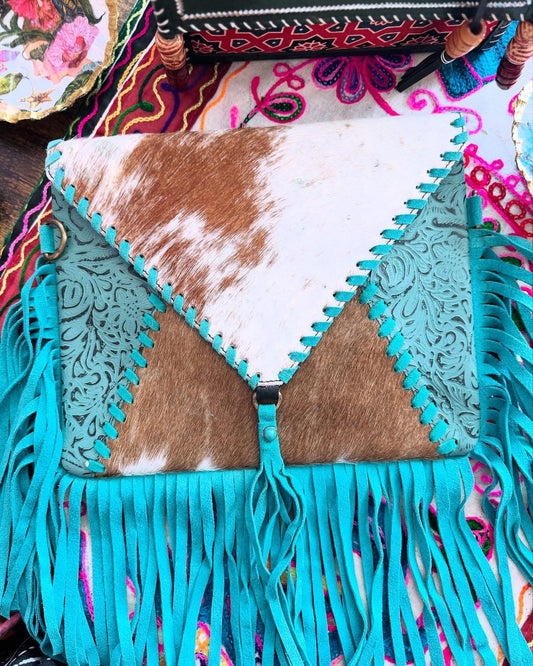 Cowhide-Turquoise