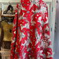 Jungle Print- Red- Handblock Printed Kantha Quilt | Cotton | Handmade