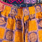 Saffron Squares – Handmade Kantha Cotton Pants | Wide Leg Boho Trousers