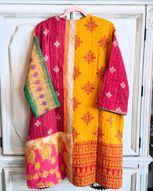 Green Kantha Kimono