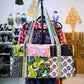 Tropical Palm Patchwork Quilted Duffel Bag – Handmade Botanical Block Print Cotton Weekender Bag