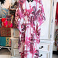 Handblock Cotton Kaftan-PalmTrees