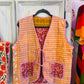 Handmade Reversible Kantha Vest – Amber | 100% Cotton Jacket