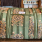 Handmade Quilted Weekender Bag – Tiger Print Travel Duffel - Green