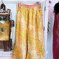 Olive Leaf – Handmade Kantha Cotton Pants | Wide Leg Boho Trousers