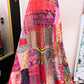 Silk Patchwork Kantha Quilt - Pink- Handmade | Silk | Cotton | Queen | King
