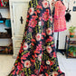 Midnight Dahlia – Handblock Printed Kantha Quilt | Cotton | Handmade | Full Size