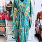 Handblock Cotton Kaftan-Frida