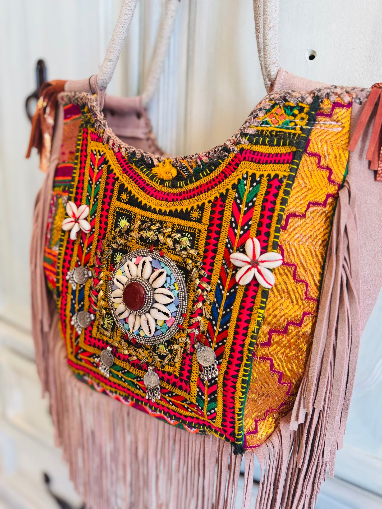 Shoulder Bag with Tassels