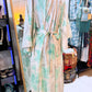 Mint Whisper – Handmade Cotton Wrap Midi Dress with Belt & Pockets (Medium) | Soft Boho Summer Dress