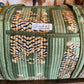 Handmade Quilted Weekender Bag – Tiger Print Travel Duffel - Green