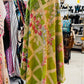 Peacock Feather Saree Kantha Quilt – Twin Size - Throw Blanket